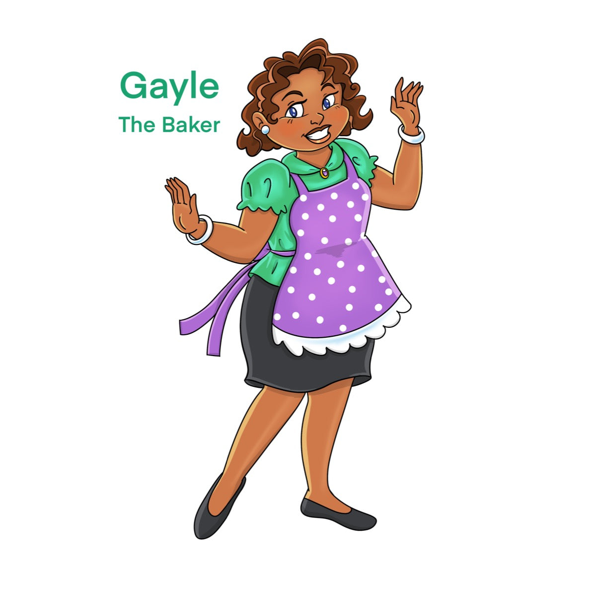 Meet Gayle the Baker – Free Printable Coloring Page 🍞