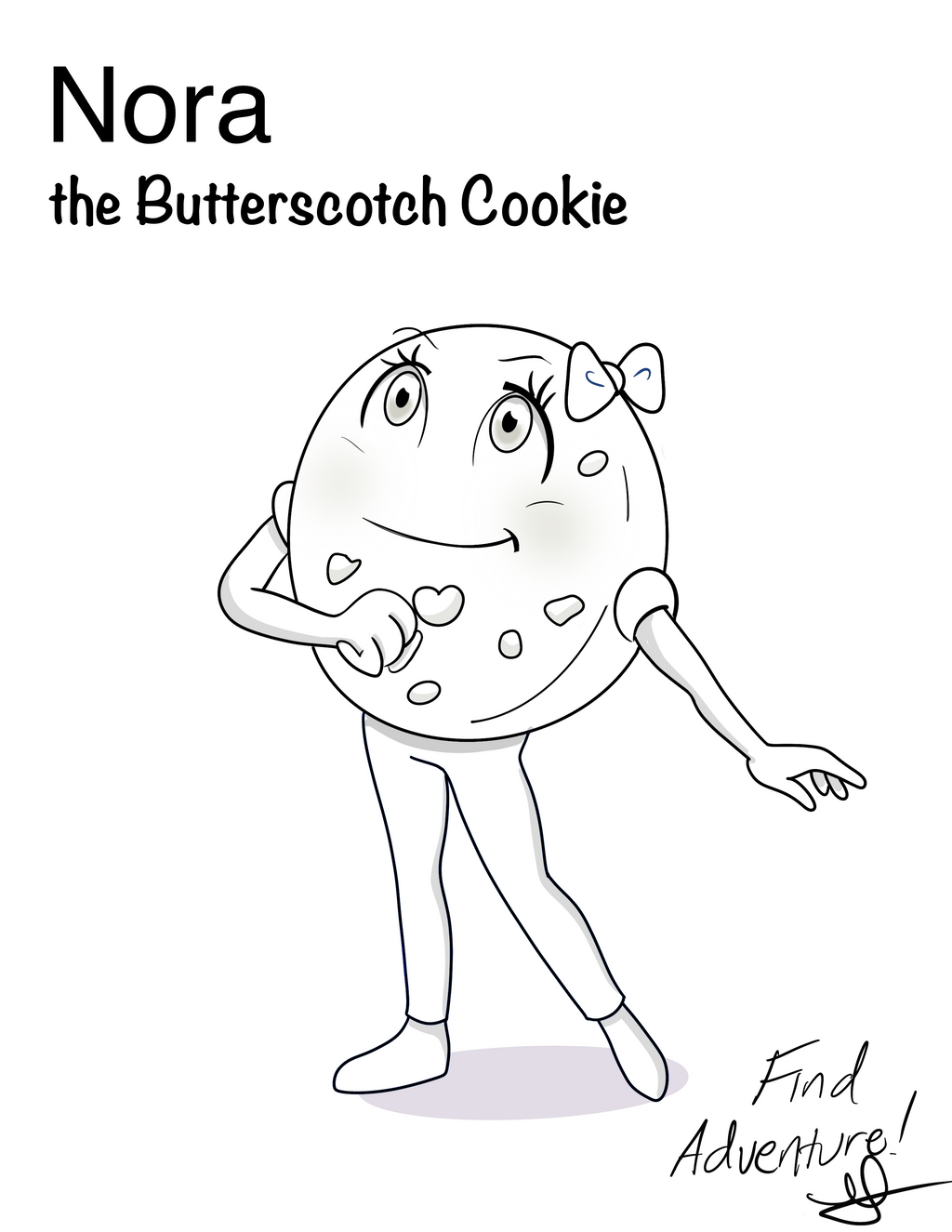 Meet Nora – Free Printable Coloring Page 🍪