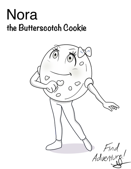 Meet Nora – Free Printable Coloring Page 🍪
