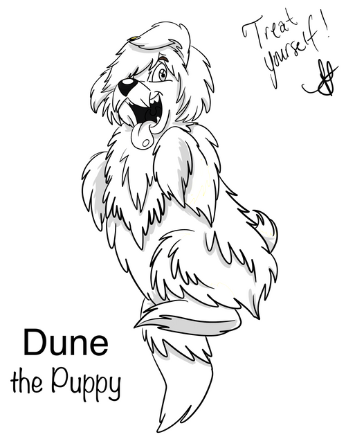 Meet Dune the Puppy – Free Printable Coloring Page 🐾